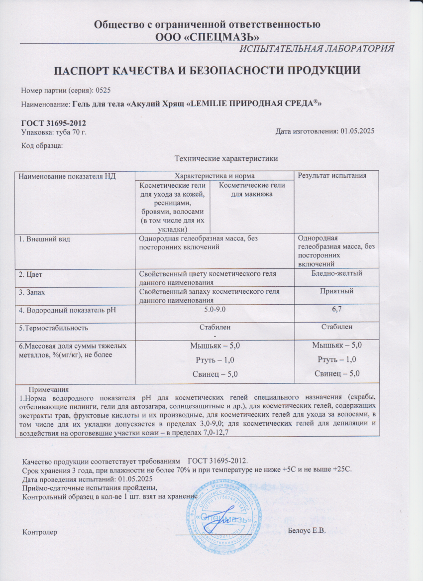 Паспорт №052025